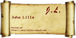 Juha Lilla névjegykártya